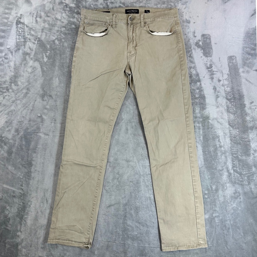 Lucky Brand 121 Slim Jeans Men's Size 32x32 Khaki Tan Stretch Pants